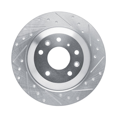 R1 13-25 Mazda MX-30 Rear Right Drilled & Slotted Silver Brake Rotor