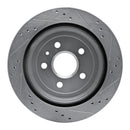 R1 08-19 Cadillac CTS Rear Drilled & Slotted Silver Brake Rotor Set