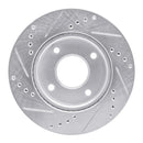 R1 07-17 Nissan TIIDA (Mexico) Front Right Drilled & Slotted Silver Brake Rotor
