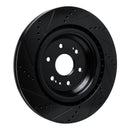 R1 19-25 Cadillac Escalade ESV Front Right Drilled & Slotted Black Brake Rotor
