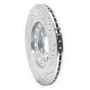 R1 04-10 Audi A8 Rear Left Drilled & Slotted Silver Brake Rotor