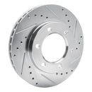 R1 71-91 Chevrolet Blazer Front Right Drilled & Slotted Silver Brake Rotor
