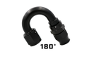 Aeromotive PTFE Hose End - AN-08 - 180 Deg - Black Anodized