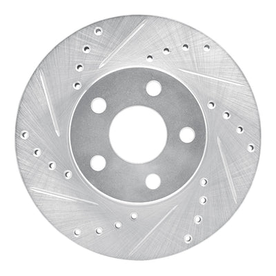R1 90-05 Buick Skylark Front Left Drilled & Slotted Silver Brake Rotor
