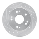 R1 06-11 Honda Civic Front & Rear Drilled & Slotted Silver Brake Rotor Set