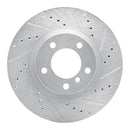 R1 95-02 BMW M3 Left Front Drilled & Slotted Silver Brake Rotor