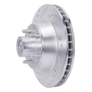 R1 1969-1973 Chrysler New Yorker Front Left Drilled & Slotted Silver Brake Rotor