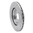 R1 14-25 Alfa Romeo Tonale Front Right Drilled & Slotted Silver Brake Rotor