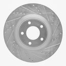 R1 07-15 Ford Edge Front Drilled & Slotted Silver Brake Rotor Set