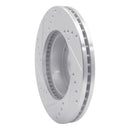 R1 92-95 Mazda MPV Front Right Drilled & Slotted Silver Brake Rotor