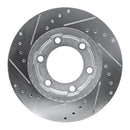 R1 71-91 Chevrolet Blazer Front Right Drilled & Slotted Silver Brake Rotor