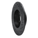 R1 11-16 Mini Cooper Paceman Rear Left Drilled & Slotted Black Brake Rotor