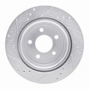 R1 08-10 Chevrolet COBALT Rear Right Drilled & Slotted Silver Brake Rotor