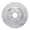 R1 17-25 Buick Enclave Front & Rear Drilled & Slotted Silver Brake Rotor Set