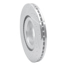 R1 04-09 Audi S4 Front Right Drilled & Slotted Silver Brake Rotor