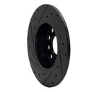R1 05-25 Audi A3 Quattro Rear Drilled & Slotted Black Brake Rotor Set