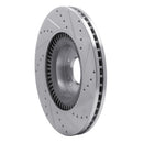 R1 11-17 Genesis G80 Front Left Drilled & Slotted Silver Brake Rotor