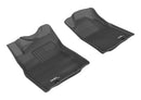 3D MAXpider 2012-2015 Toyota Tacoma Access Cab Kagu 1st & 2nd Row Floormats - Black