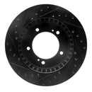 R1 96-98 Suzuki Sidekick Front Right Drilled & Slotted Black Brake Rotor