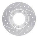 R1 76-81 Honda Accord Hatchback Front Right Drilled & Slotted Silver Brake Rotor