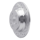 R1 07-10 Volvo S80 Rear Right Drilled & Slotted Silver Brake Rotor