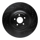 R1 10-24 Jaguar XFR-S Rear Right Drilled & Slotted Black Brake Rotor