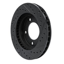 R1 74-80 International SCOUT II Front Left Drilled & Slotted Black Brake Rotor