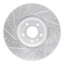 R1 13-20 Ford Fusion Front Right Drilled & Slotted Silver Brake Rotor