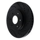 R1 16-22 Nissan NP300 Frontier (Mexico) Front Right Drilled & Slotted Black Brake Rotor