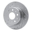 R1 61-91 Mercedes-Benz 230 Rear Left Drilled & Slotted Silver Brake Rotor