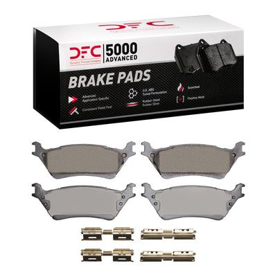 DFC 12-20 Ford F-150 Rear Drilled & Slotted Geoperformance Rotors 5000 Advanced Pads w/Hardware