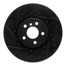 R1 15-26 BMW X1 (USA/Canada) Front Left Drilled & Slotted Black Brake Rotor