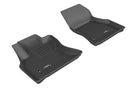 3D MAXpider 2014-2019 Fiat 500L Kagu 1st & 2nd Row Floormats - Black