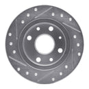 R1 90-93 Mazda Miata Rear Right Drilled & Slotted Silver Brake Rotor