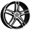 Enkei FD-05 17X7 5x112 50mm Offset 72.62mm Bore Black Machined Wheel (MOQ 40)