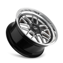 Ridler 611 17x8 / 5x120.65 BP / 0mm Offset / 83.82mm Hub Gls Blk/Mill w/ Diamond Cut Lip Wheel