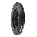 R1 2007-2016 Volvo S60 Front Right Drilled & Slotted Black Brake Rotor