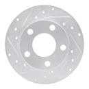 R1 97-00 Audi A8 Front & Rear Drilled & Slotted Silver Brake Rotor Set