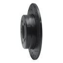 R1 87-15 Chrysler Crossfire Rear Right Drilled & Slotted Black Brake Rotor