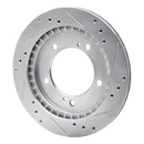 R1 99-04 Chevrolet Tracker Front Left Drilled & Slotted Silver Brake Rotor