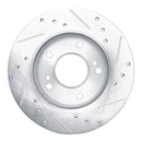 R1 94-96 Nissan 240SX Front Drilled & Slotted Silver Brake Rotor Set