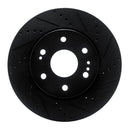 R1 19-25 Cadillac Escalade Front & Rear Drilled & Slotted Black Brake Rotor Set