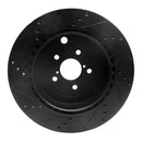 R1 17-25 Subaru BRZ Front & Rear Drilled & Slotted Black Brake Rotor Set