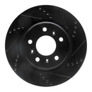 R1 04-09 Buick LaCrosse Front Right Drilled & Slotted Black Brake Rotor