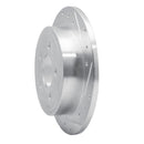 R1 03-07 Jeep Liberty Rear Right Drilled & Slotted Silver Brake Rotor