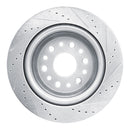 R1 19-25 Ram 1500 Front & Rear Drilled & Slotted Silver Brake Rotor Set