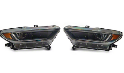 Raxiom 15-17 Ford Mustang 18-20 Mustang GT350 Left Headlight- Black Housing (Smoked Lens) Box 1 of 2