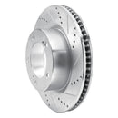 R1 08-21 Lexus LX570 Front Right Drilled & Slotted Silver Brake Rotor