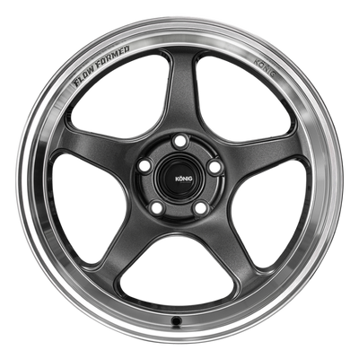 Konig Hyperspec 18x8 5X114.3 ET35 Anthracite Metallic Wheel w/ Mirror Machined Lip