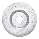 R1 19-25 Volvo XC40 Rear Right Drilled & Slotted Silver Brake Rotor
